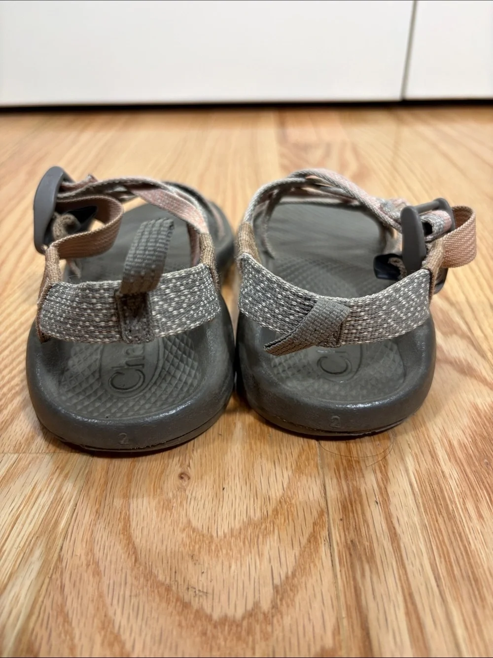 Chaco Kids Strappy Sandal in Pink & Gray